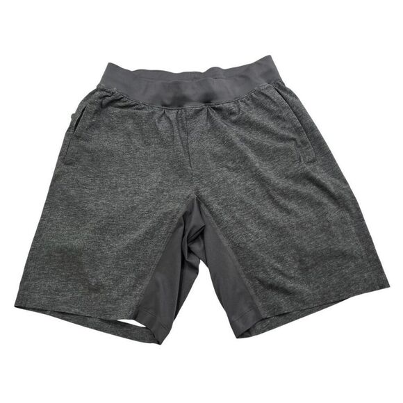Lululemon Men's T.H.E Short Luxtreme Liner 9" Short Heathered Black Size Medium - Picture 1 of 7